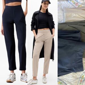 Athleta | Bundle of 3 Brooklyn Ankle Pants Navy/Cream/Gray | Size 12